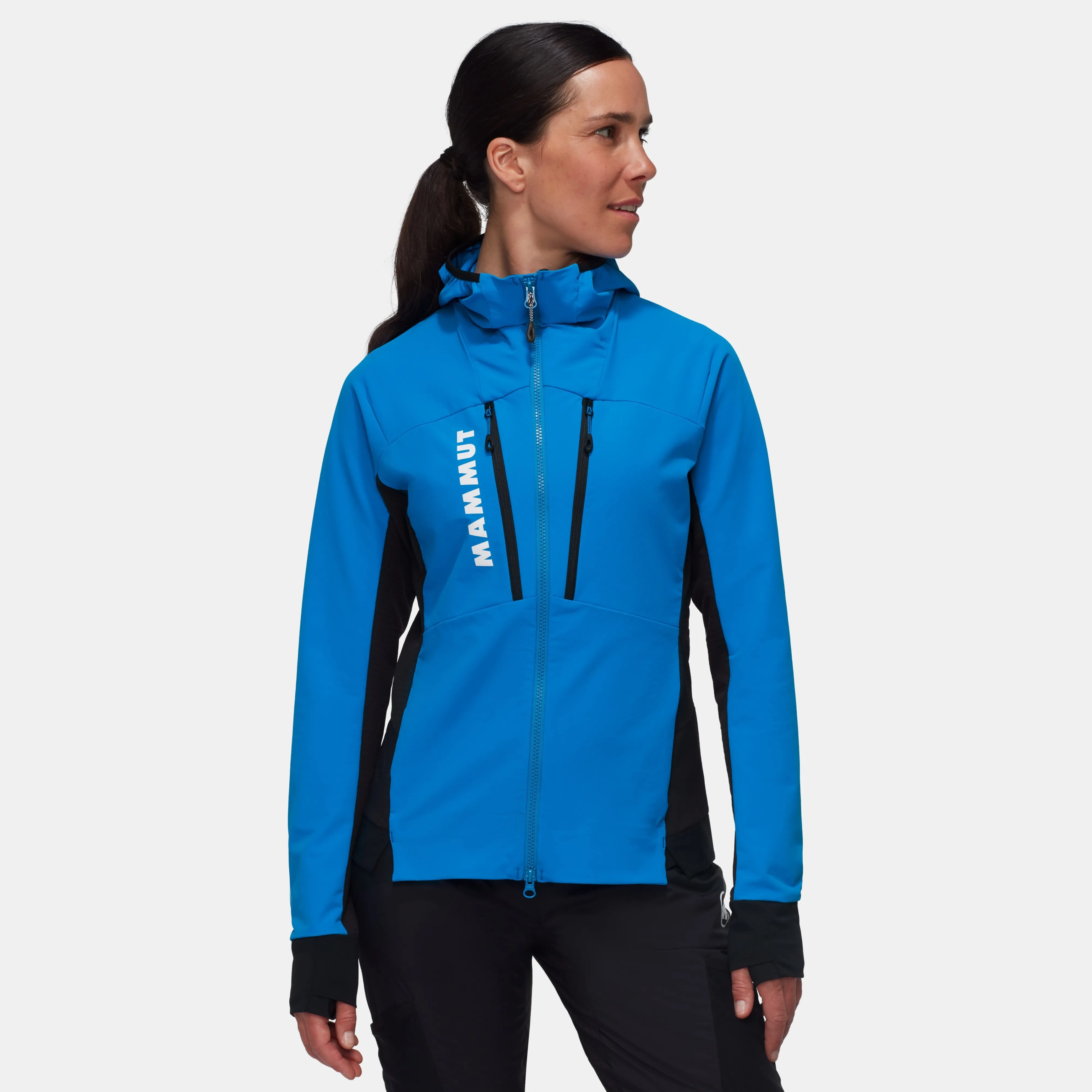 Mammut Aenergy SO Hybrid Hooded Jacket Women Glacierblue-black Discount