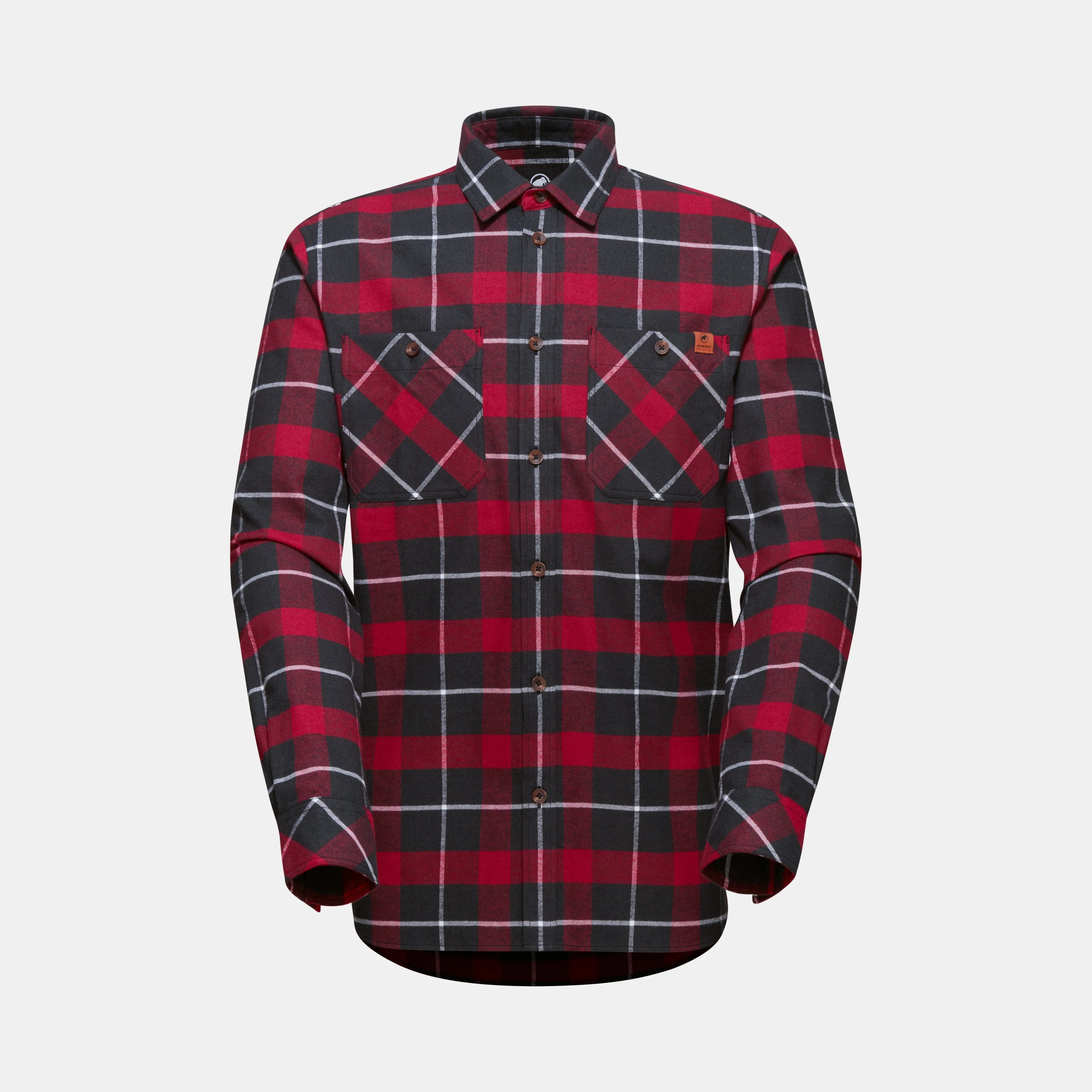 Mammut Alvra Longsleeve Shirt Men Black-bloodred Fashion