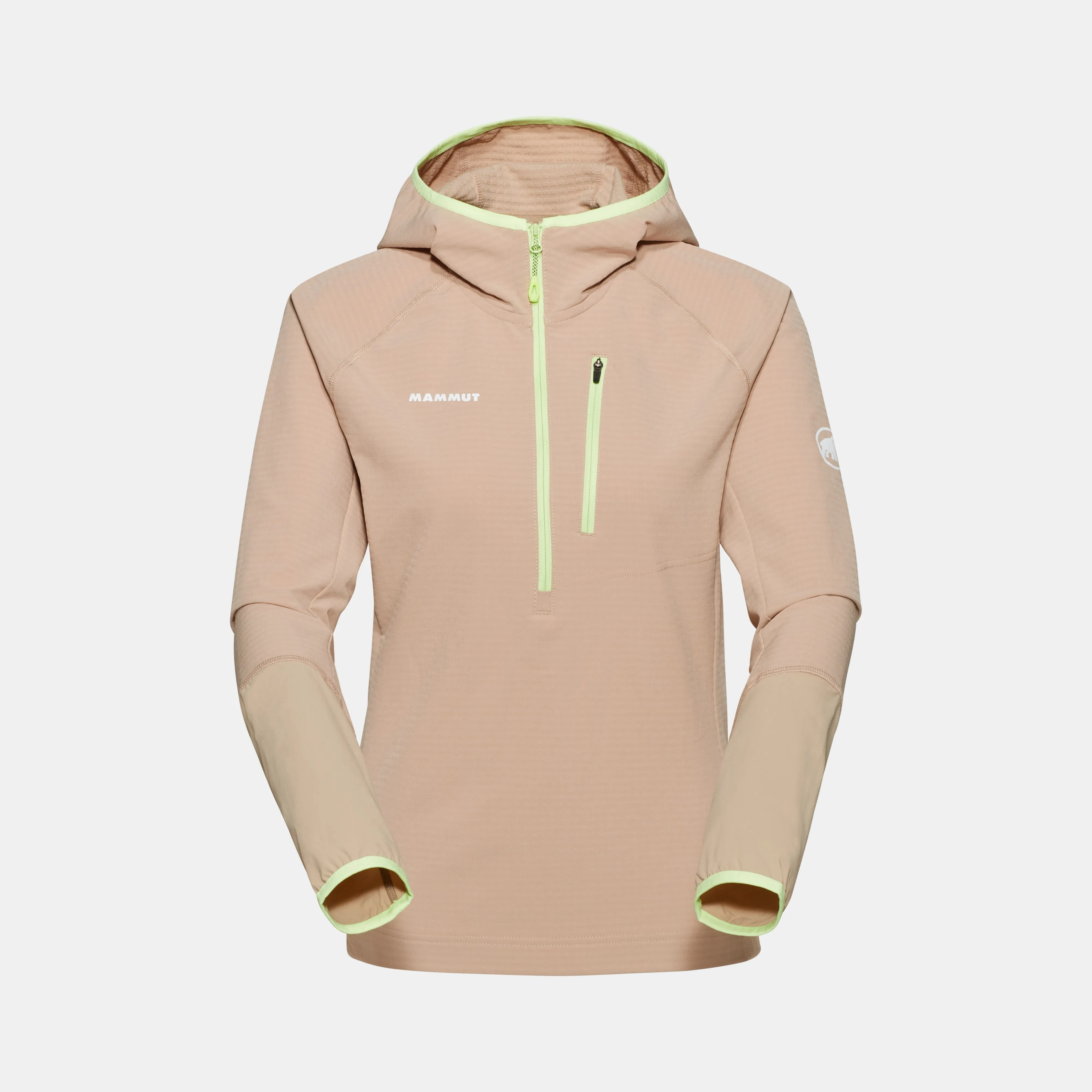 Mammut Madris Light ML Half Zip Hoody Women Savannah-neolime Flash Sale