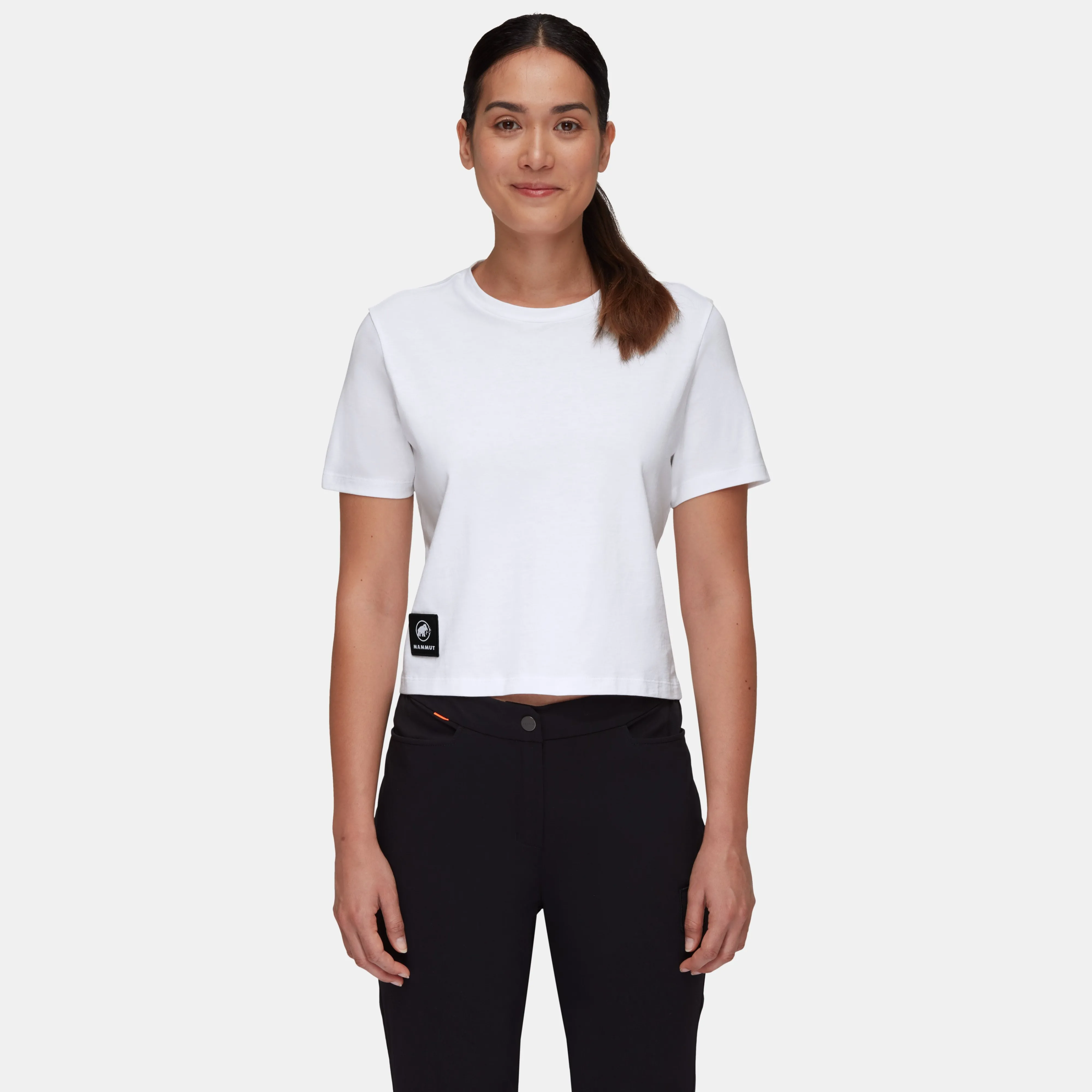 Mammut Massone T-Shirt Cropped Women Patch White Clearance