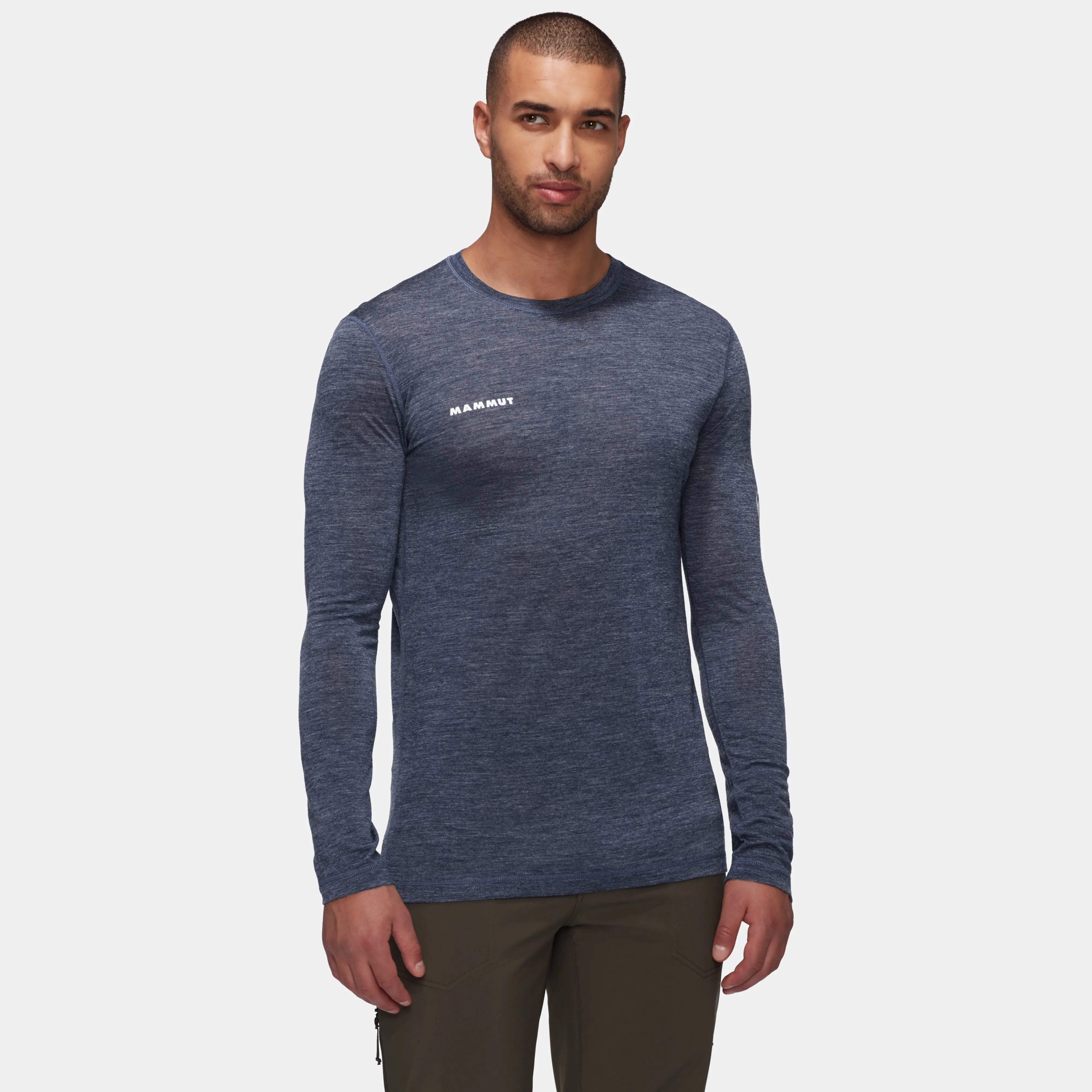 Mammut Tree Wool FL Longsleeve Men Marinemelange Cheap