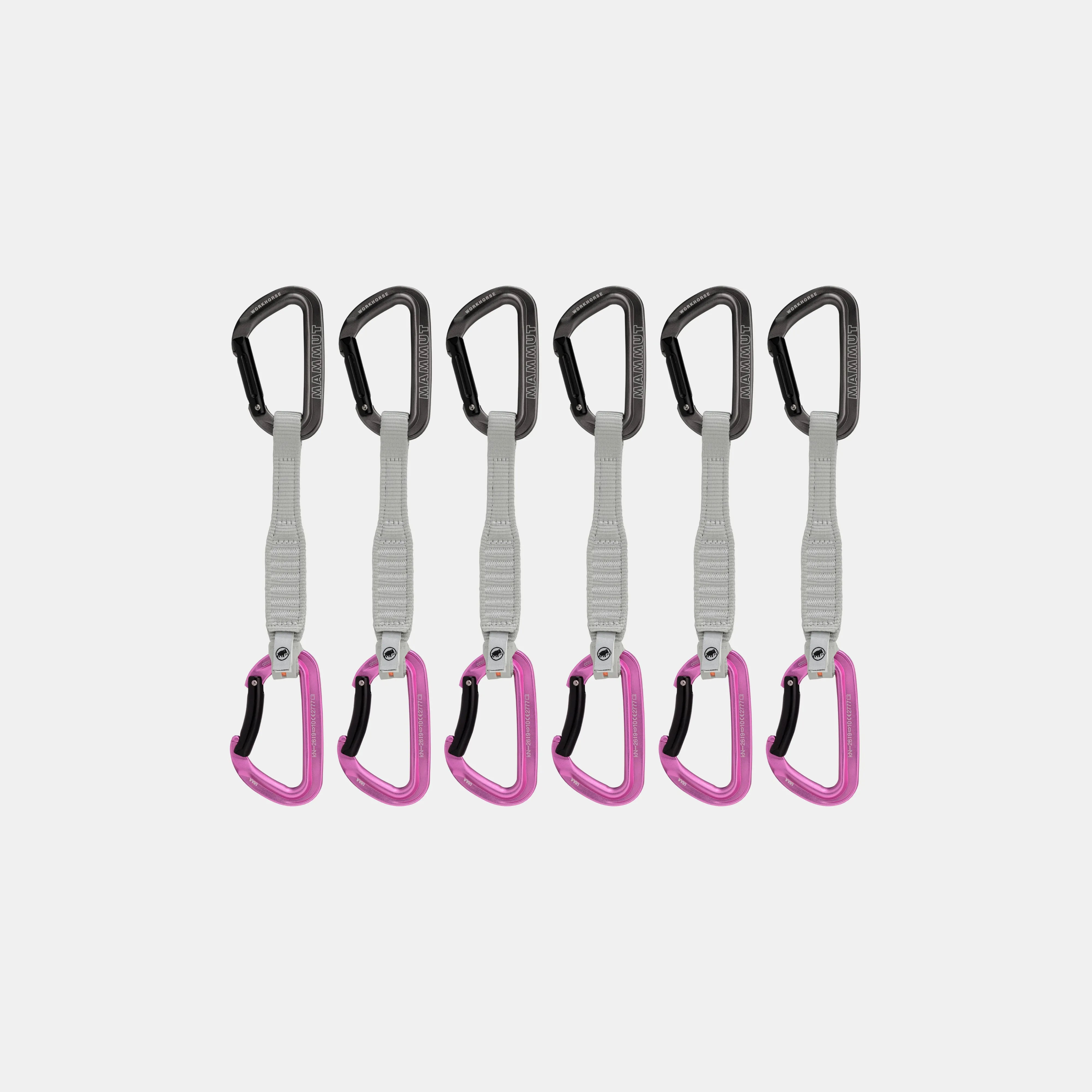 Mammut Workhorse Keylock 17 cm 6-Pack Quickdraws Grey-pink Cheap