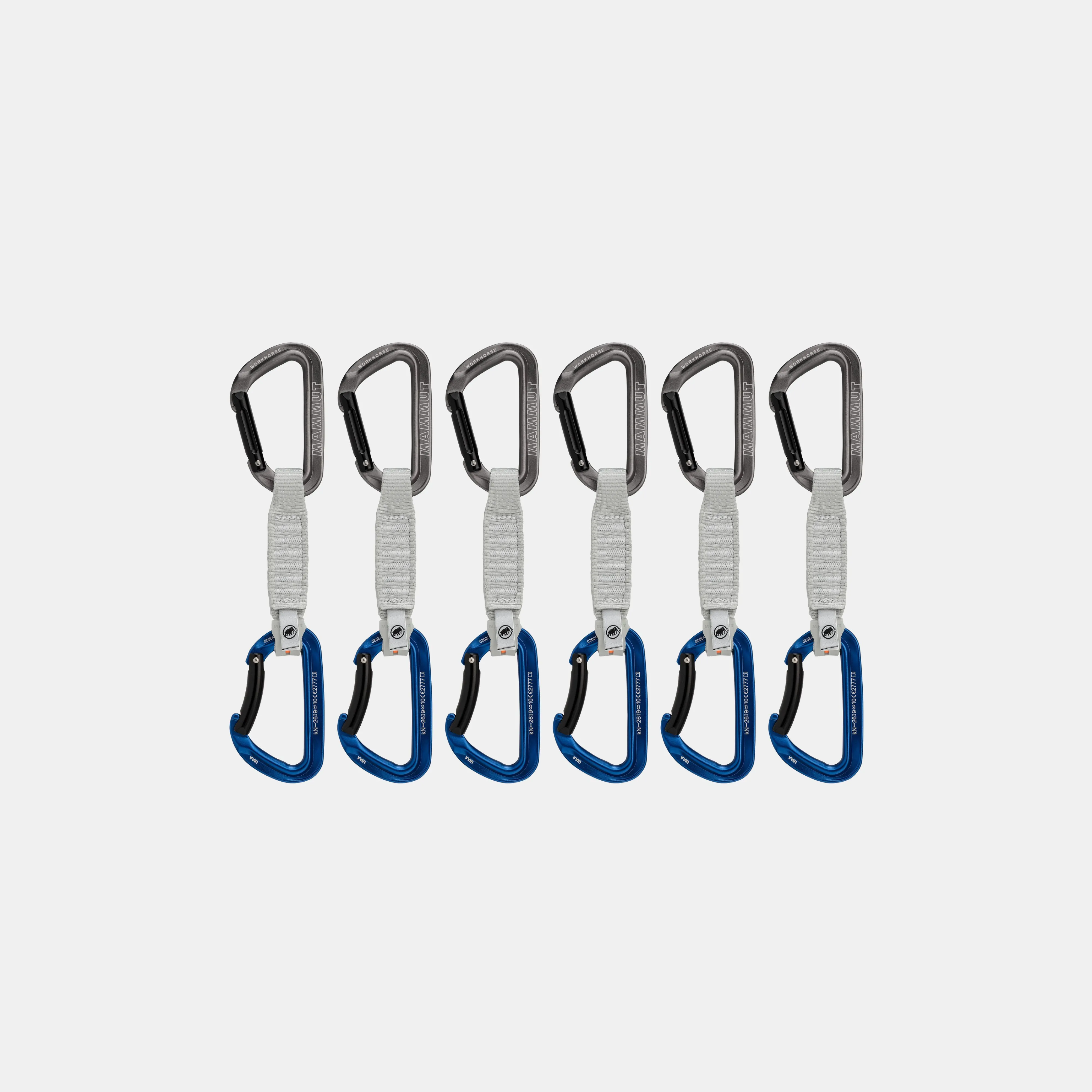 Mammut Workhorse Keylock 12 cm 6-Pack Quickdraws Grey-blue Cheap