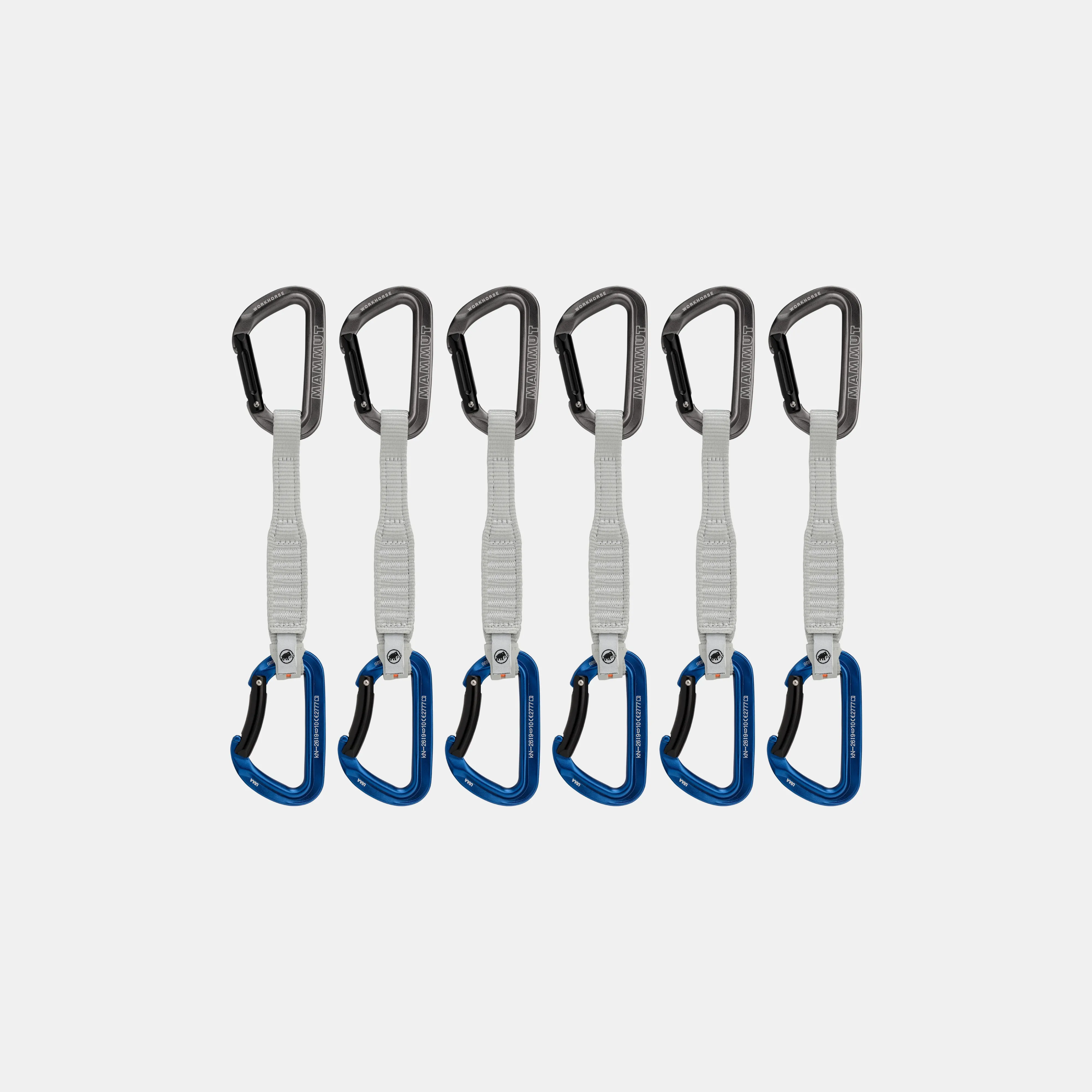 Mammut Workhorse Keylock 17 cm 6-Pack Quickdraws Grey-blue Flash Sale